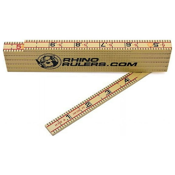 US Tape 55125 Rhino Fiberglass Folding Ruler 5/8" x 6' Engineer's: 10ths