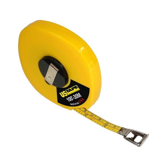 US Tape 58630 Contractor ABS Closed Reel 3/8" x 100'; 8ths; yellow case