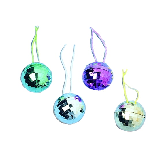 US Toy Blue Disco Ball Necklace Diva 70s Groovy Funky Costume Accessory