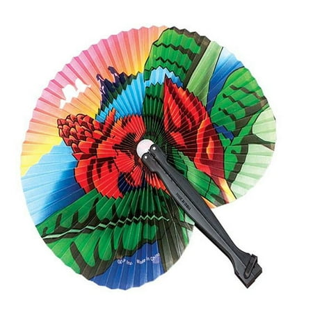 US Toy Company HL95 Luau Folding Fans - Pack of 12