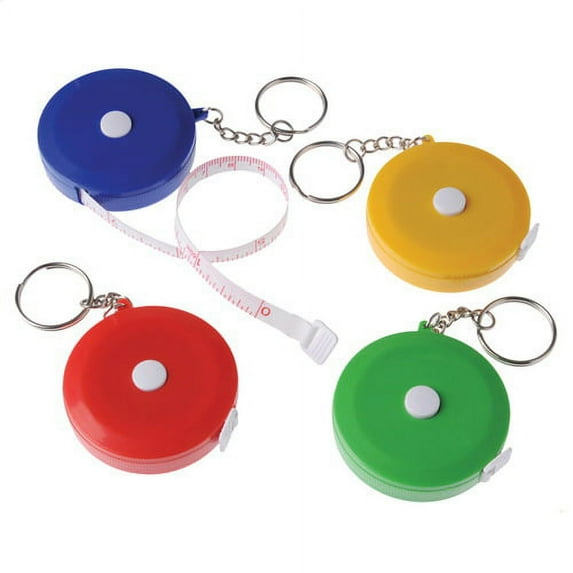 US Toy Company KC384 Tape Measure Keychains - Pack of 12