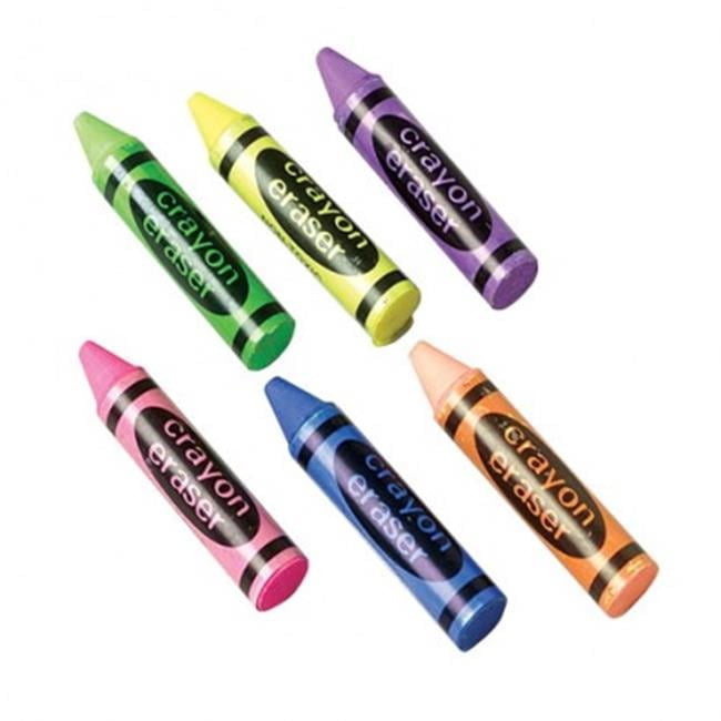 US Toy Company LM22 Crayon Shape Erasers-36-Bx