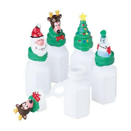 US Toy Company XM337 Christmas Head Bubbles - Pack of 12