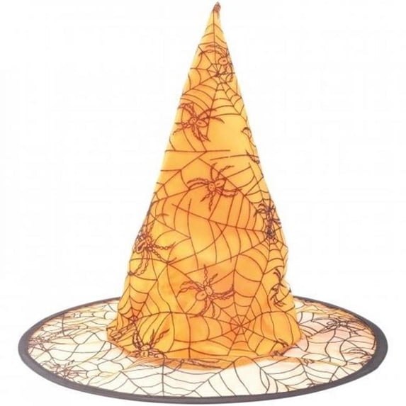 US Toy FA1089 Spider Web Witch Hat, Orange