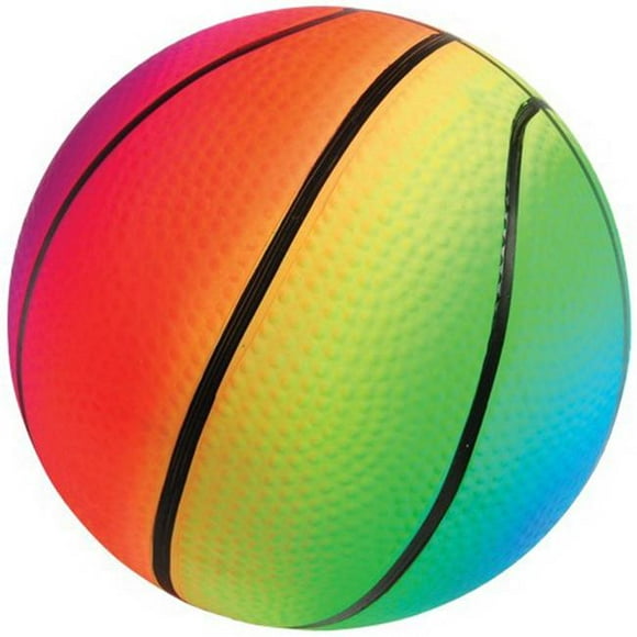 US Toy GS828 Rainbow Pvc Basketballs - Pack of 12