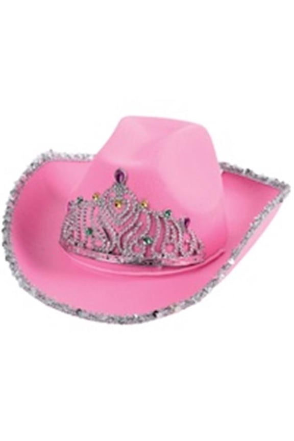 H377 Pink Cowboy Hat with Jewels