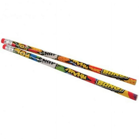 US Toy KA322X28 Superhero Pencils - 12 Per Pack - Pack of 28