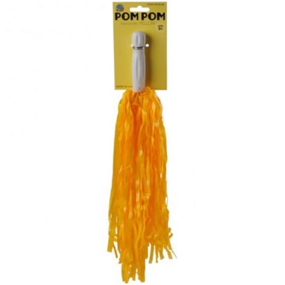US Toy KD8-08X6 Pom Poms, Yellow - 12 Per Pack - Pack of 6