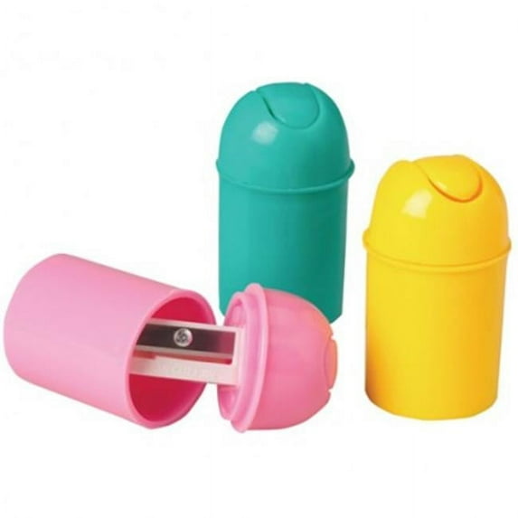 US Toy MU966X5 24 Piece Mini Trash Can Pencil Sharpeners - 5 Per Boxes