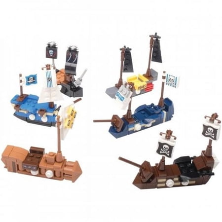 US Toy MX575 Pirate Ship Building Sets for 3 Years Plus - 12 Piece