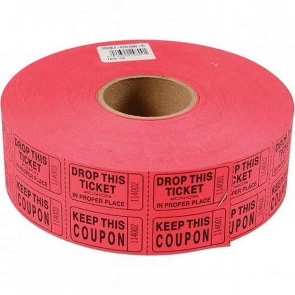 US Toy TA39-04 Double Ticket Roll, Red