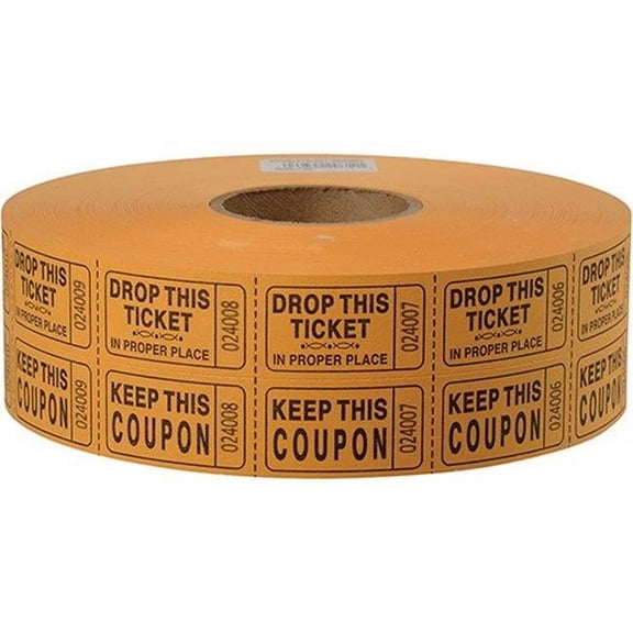 US Toy TA39-09 Double Ticket Roll, Orange