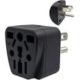 thumbnail image 1 of US Travel Plug Adapter EU/UK/AU/in/CN/JP/Asia/Italy/Brazil to USA (Type B), 3 Prong Grounded USA Wall Plug, International Mini Travel Adapter and Converter, Wall Outlet Power Charger Converter Black, 1 of 7