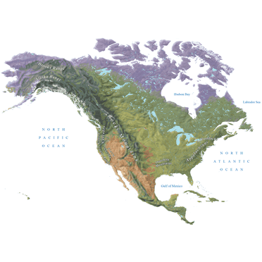 US USA Mountain Range Map GLOSSY POSTER PICTURE PHOTO PRINT BANNER  CONVERSATIONPRINTS