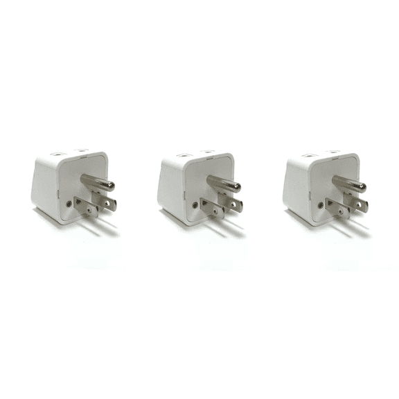 US Universal 3 Pin Plug Adapter with Ground Pin