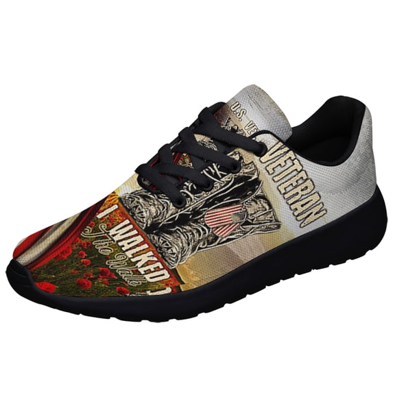 US Veteran I Walked The Walk Shoes Sneakers Black Size 7.5