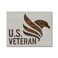 thumbnail image 1 of US Veteran Military Army Marines Navy Eagle Stencil Template Reusable 8.5 x 11 for Painting on Walls, Wood, Etc. By Stencilville, 1 of 2