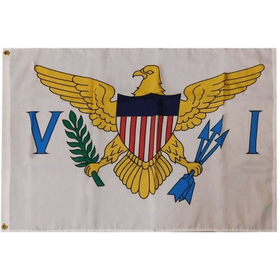 US Virgin Islands 100D Woven Poly Nylon 2x3 2'x3' Flag Banner Grommets (RUF)
