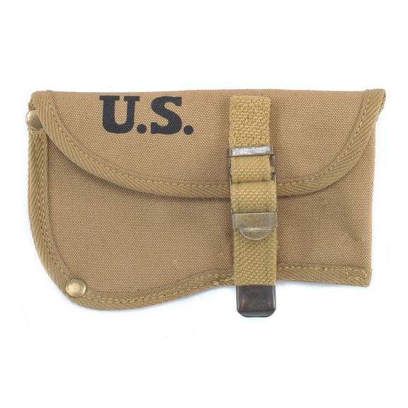 US WW2 Military Hatchet Axe Cover Khaki marked JT&L 1942
