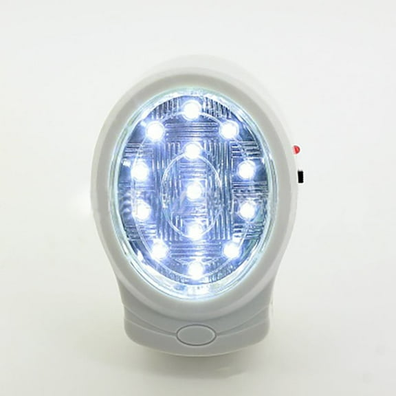 US Wall Plug Rechargeable Emergency Light, 13 LED 2W Night Lamp for Home, Auto On Off Power Failure Light with Built in Battery