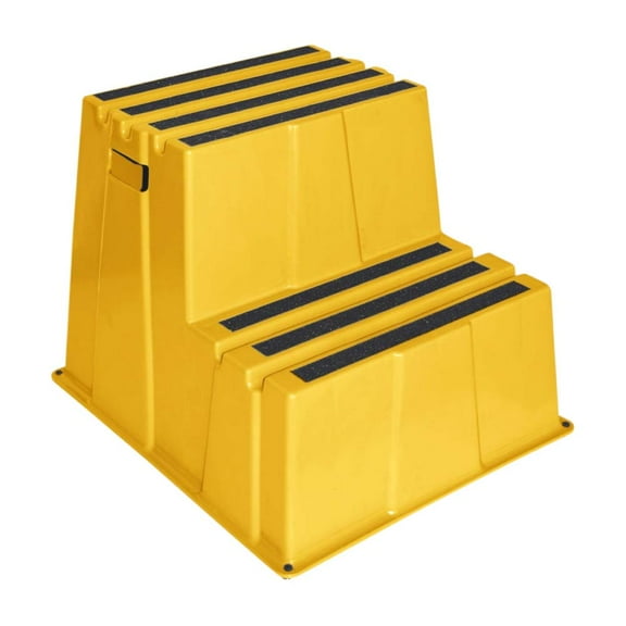 US Weight 2-Step Yellow Safety Step  Lightweight, Durable, Anti-Slip Step Stool with High Visibility