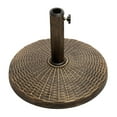 thumbnail image 1 of US Weight 22lb Cast Stone Patio Umbrella Base - Durable Weather-Resistant Wicker Pattern- Bronze, 1 of 6