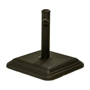 US Weight 26 lbs. Prefilled Concrete Square Outdoor Patio Umbrella Base in Bronze