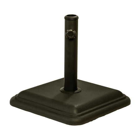 US Weight 26 lbs. Prefilled Concrete Square Outdoor Patio Umbrella Base in Bronze