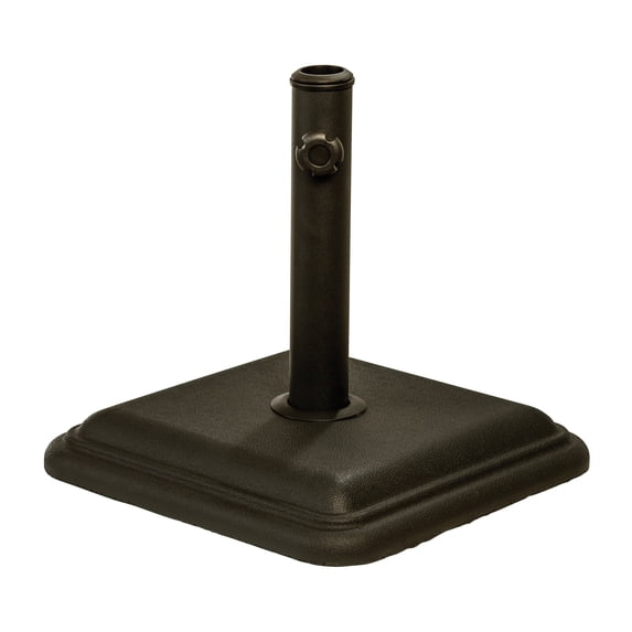 US Weight 26 lbs. Prefilled Concrete Square Outdoor Patio Umbrella Base in Bronze