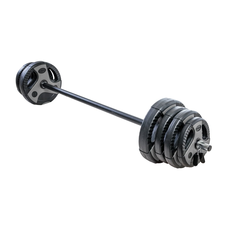 US Weight 54 LB Barbell Weight Set with 55 Inch Adjustable Bar for