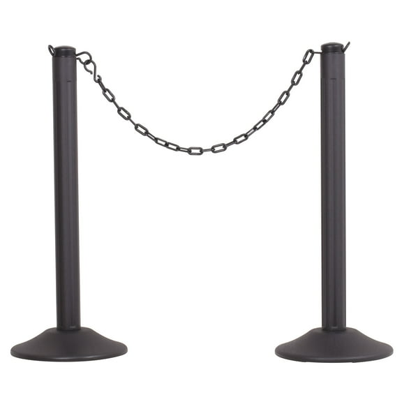 US Weight ChainBoss Outdoor/Indoor Stanchion with 10' of Plastic Chain – Fillable Base