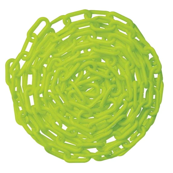 US Weight Chainboss 2" x 25' Safety Green Plastic Safety Chain with SunShield UV Resistant Technology