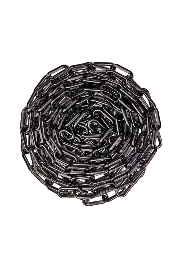 Chainboss 2" x 50' Black Plastic Safety Chain with SunShield UV Resistant Technology