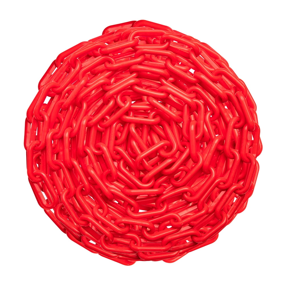 US Weight Chainboss 2" x 500' Red Plastic Safety Chain with SunShield UV Resistant Technology