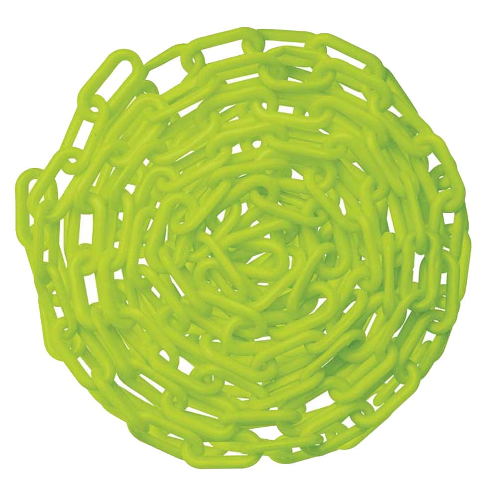 US Weight Chainboss 2" x 500' Safety Green Plastic Safety Chain with SunShield UV Resistant Technology