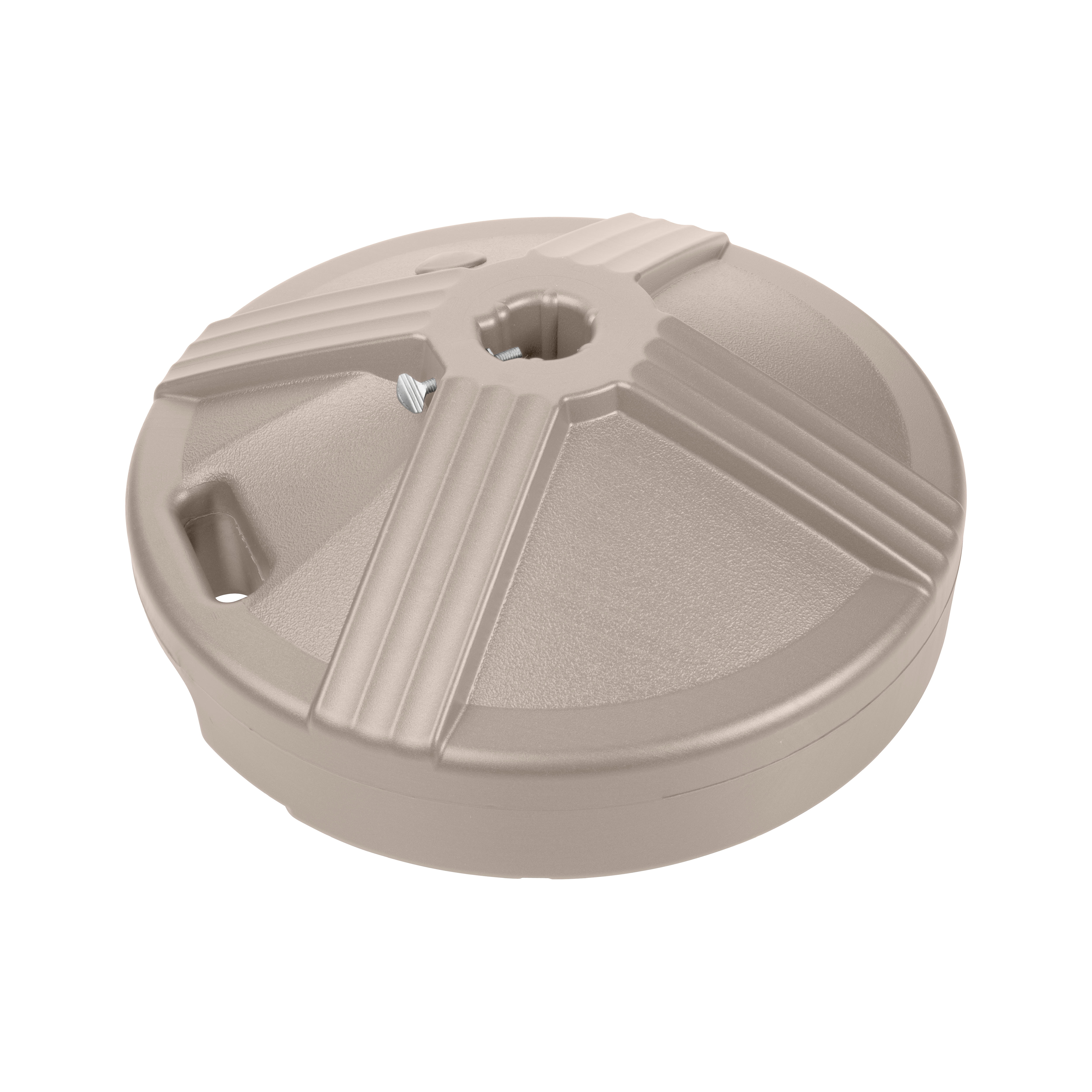 US Weight Durable 50LB Capacity Fillable Umbrella Base for Patio Table in Beige