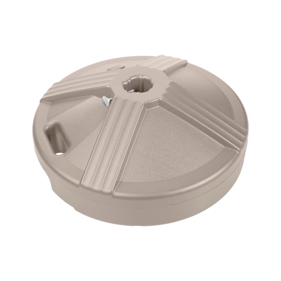 US Weight Durable 50LB Capacity Fillable Umbrella Base for Patio Table in Beige