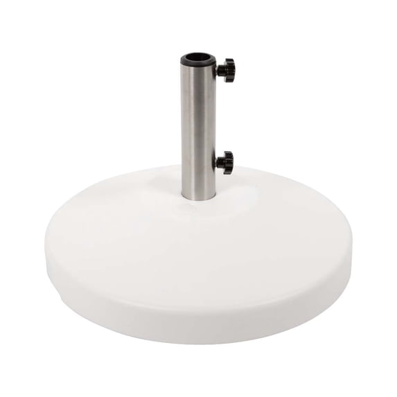 US Weight Free-Standing Fillable Umbrella Base - Rolling Base for Patio Umbrella Stand – White