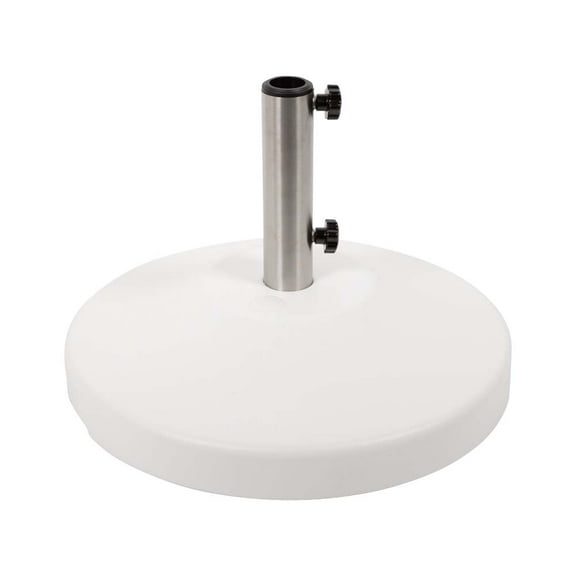 US Weight Free-Standing Fillable Umbrella Base - Rolling Base for Patio Umbrella Stand White