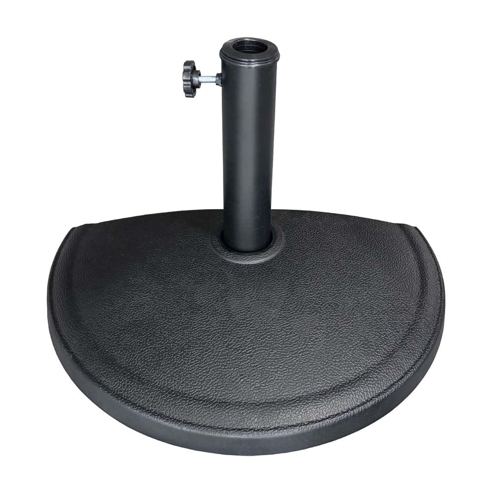 Black Half Round Water Resistant Patio Umbrella Base