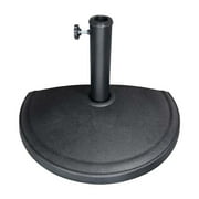 US Weight Half Round 20 lb Patio Umbrella Base - Adjustable Stand for Posts up to 1.9 Inches