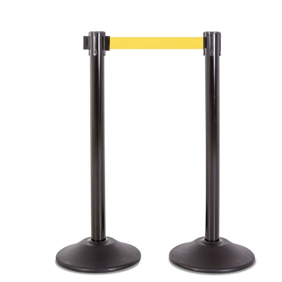 US Weight Heavy Duty Premium Steel Stanchion with 7.5-Foot Retractable Belt (More Colors Available)