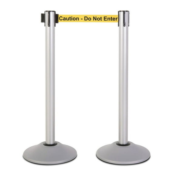 US Weight Heavy Duty Premium Steel Stanchion with 7.5-Foot Retractable Belt (More Colors Available)