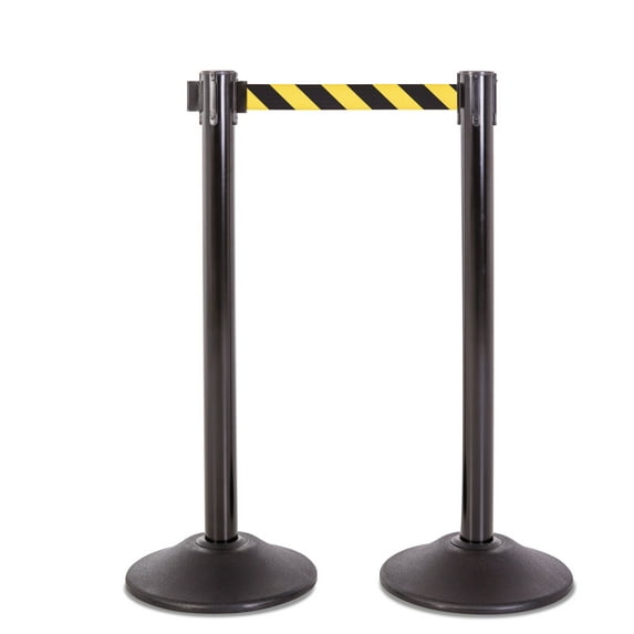 US Weight Heavy Duty Premium Steel Stanchion with 7.5-Foot Retractable Belt (More Colors Available)