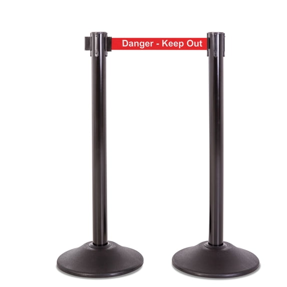 US Weight Heavy Duty Premium Steel Stanchion with 7.5-Foot Retractable Belt (More Colors Available)