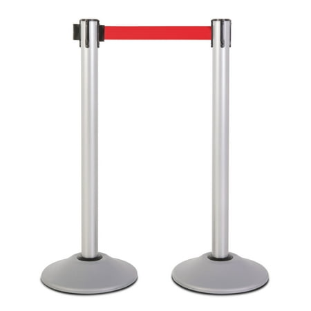 US Weight Heavy Duty Premium Steel Stanchion with 7.5-Foot Retractable Belt (More Colors Available)