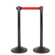 US Weight Heavy Duty Premium Steel Stanchion with 7.5-Foot Retractable Belt and Quik Secure 5 Second Setup (More Colors Available)
