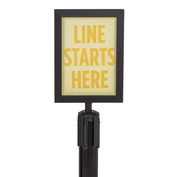 US Weight Heavy-Duty Steel Stanchion Steel Frame Sign Holder with Plexiglass Covers Compatible with ONLY Steel Stanchions
