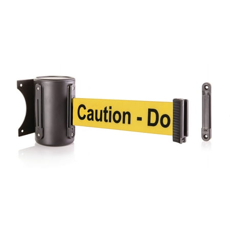 US Weight Wall Mount with Retractable Belt - 8 Foot - For Closing Off Areas for Cleaning or When Safety is a Concern
