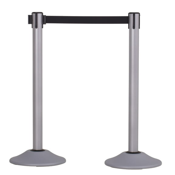 US Weight Weight Heavy Duty Premium Steel Stanchion with Extended 13-Foot Retractable Belt